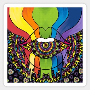 Rainbows and mandala4 Sticker